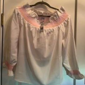 Spring into Spring! crown & ivy White Bold Hues Sum1 Medium Top 100% Polyester.